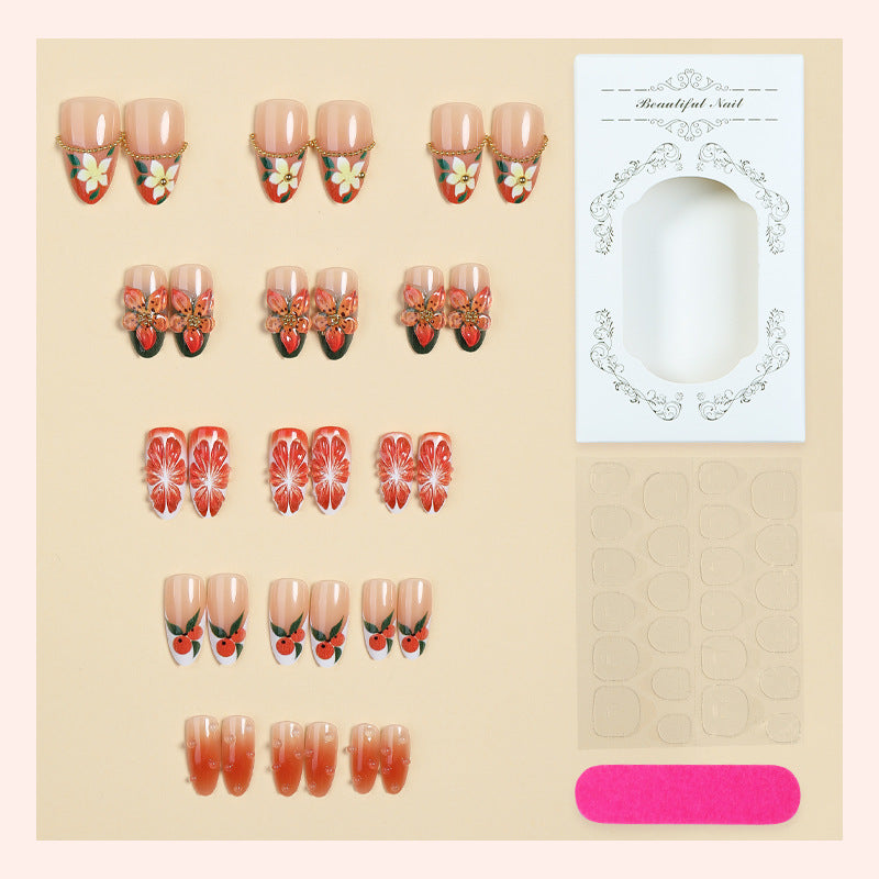 Blumenmotiv Press-On Nagelset Brehn