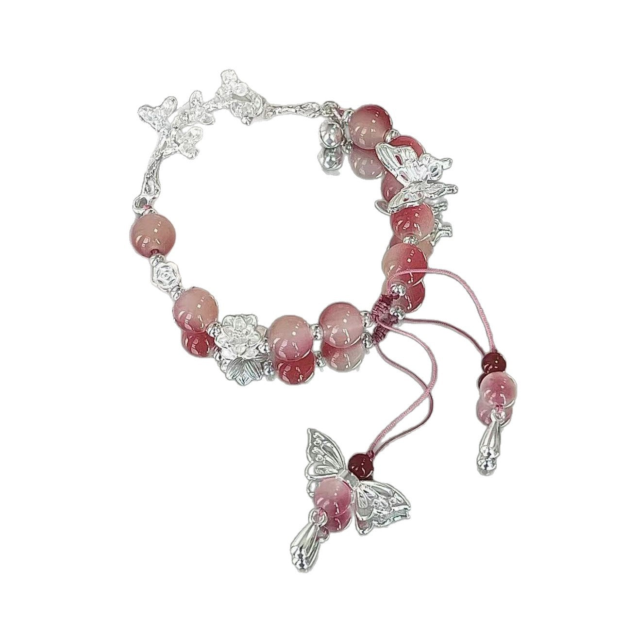 Handgefertigtes florales Schmetterlings-Charm-Armband Brehn