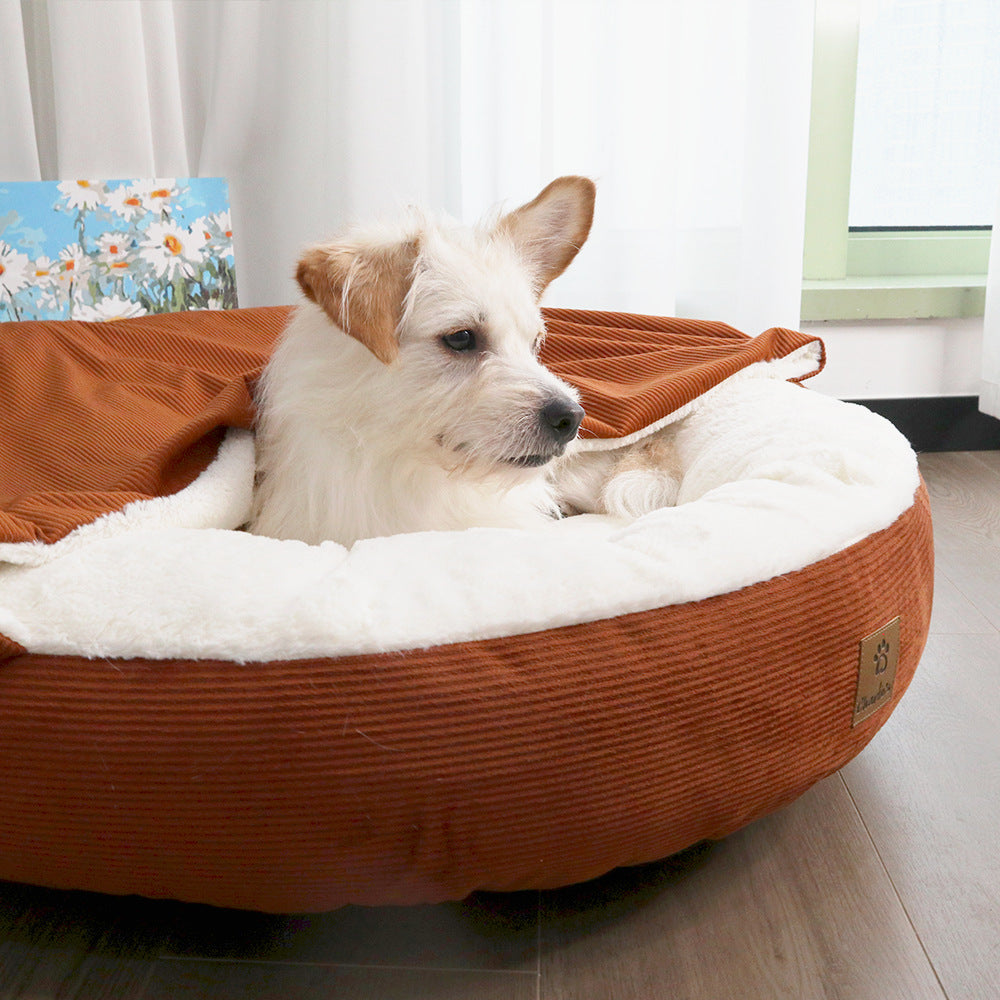 Rundes gepolstertes Hundebett