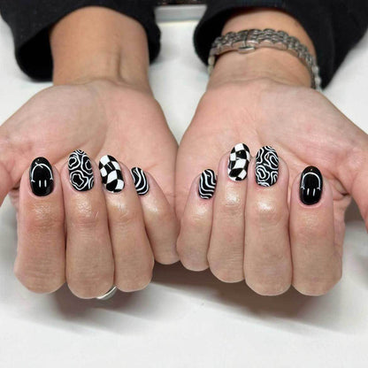 Kreatives Abstraktes Nageldesign-Set