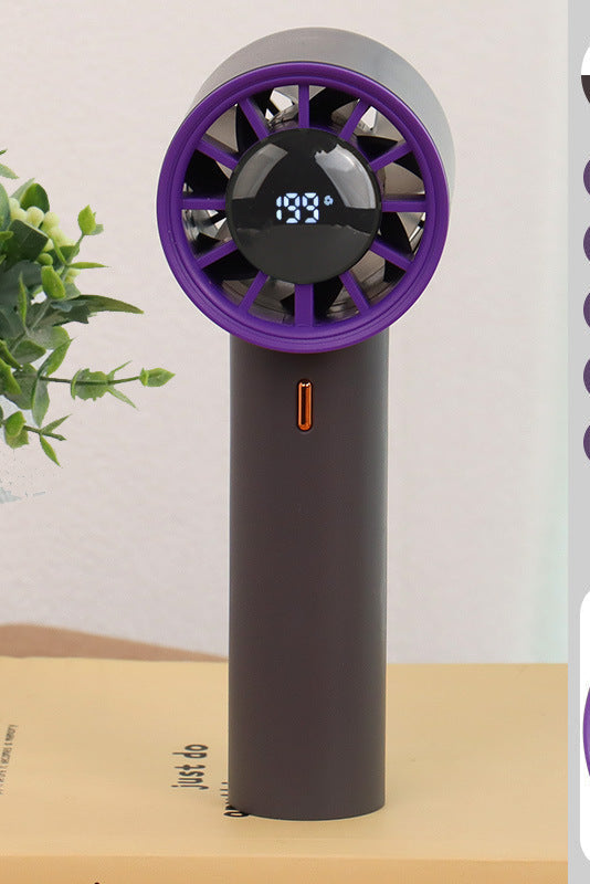 Damen tragbarer Mini-Ventilator mit digitaler Temperaturanzeige Brehn