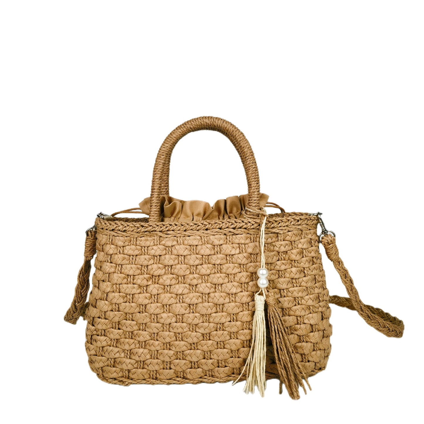 Woven Handtasche mit Kordelzug Brehn