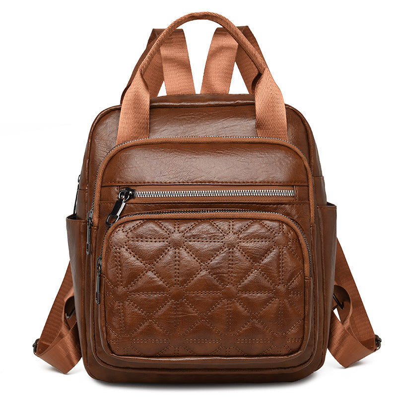 Gepolsterter Leder-Multi-Functional-Rucksack