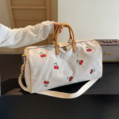 Sportliche Weekender-Tasche mit Verspieltem Kirschmuster Brehn