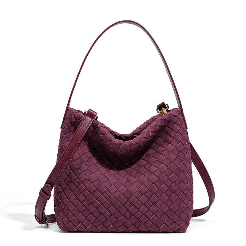 Texturierte vegane Leder-Crossbody-Tasche Brehn