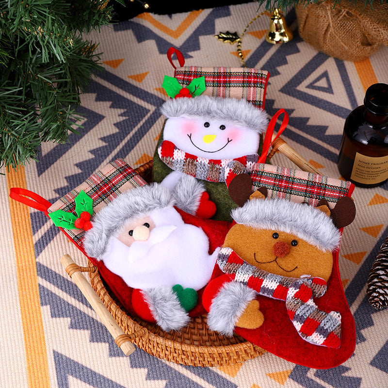 Weihnachtlicher Stoffsocken Brehn