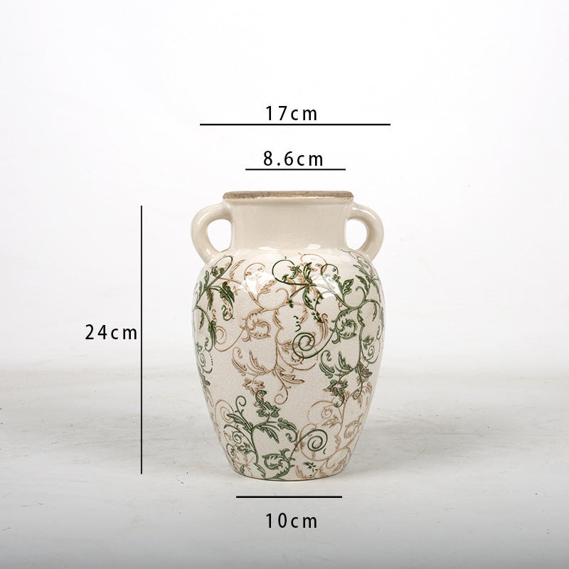 Floraler Keramikvase Brehn
