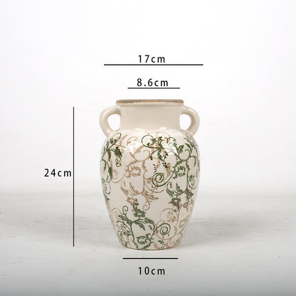 Floraler Keramikvase Brehn