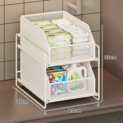 Vertikaler Mesh-Unter-Sink-Ausziehbarer Stauraum-Organizer-Turm