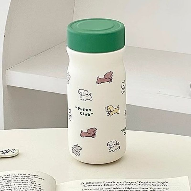 Damen Isolier-Trinkflasche mit niedlichem Hundemotiv Brehn