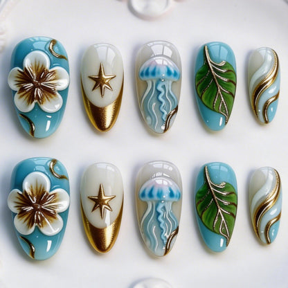 Dekorative Acryl Press-On Nagelkunst Kollektion