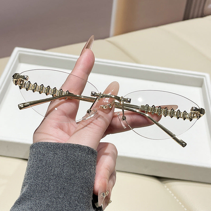 Damen modische Brille mit elegantem goldenen Rahmen Brehn