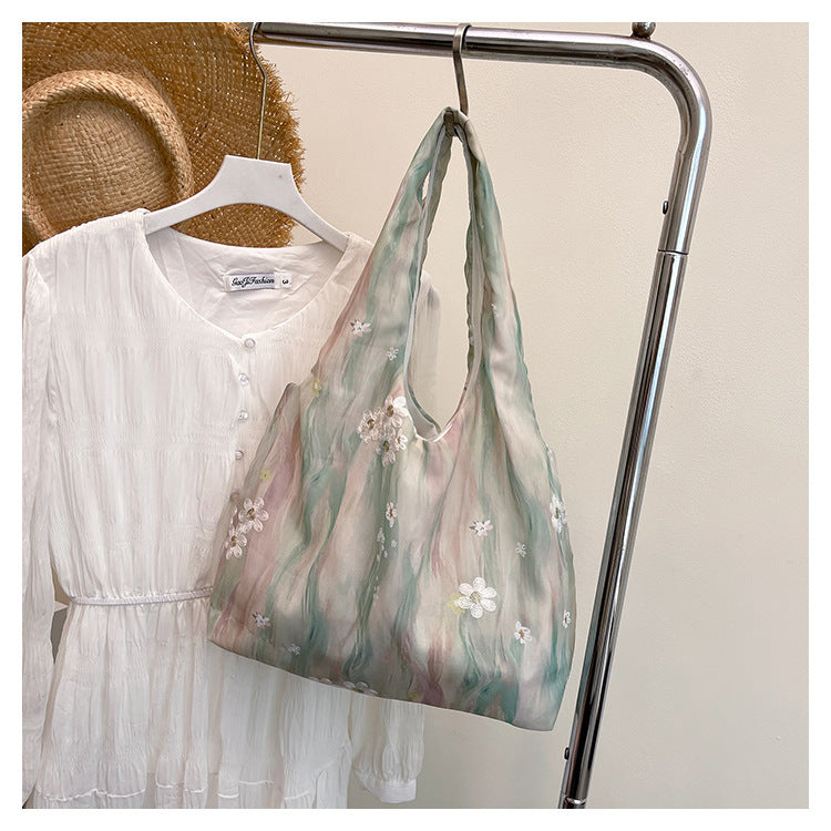 Elegante floral bedruckte Schulter Tote Bag Brehn