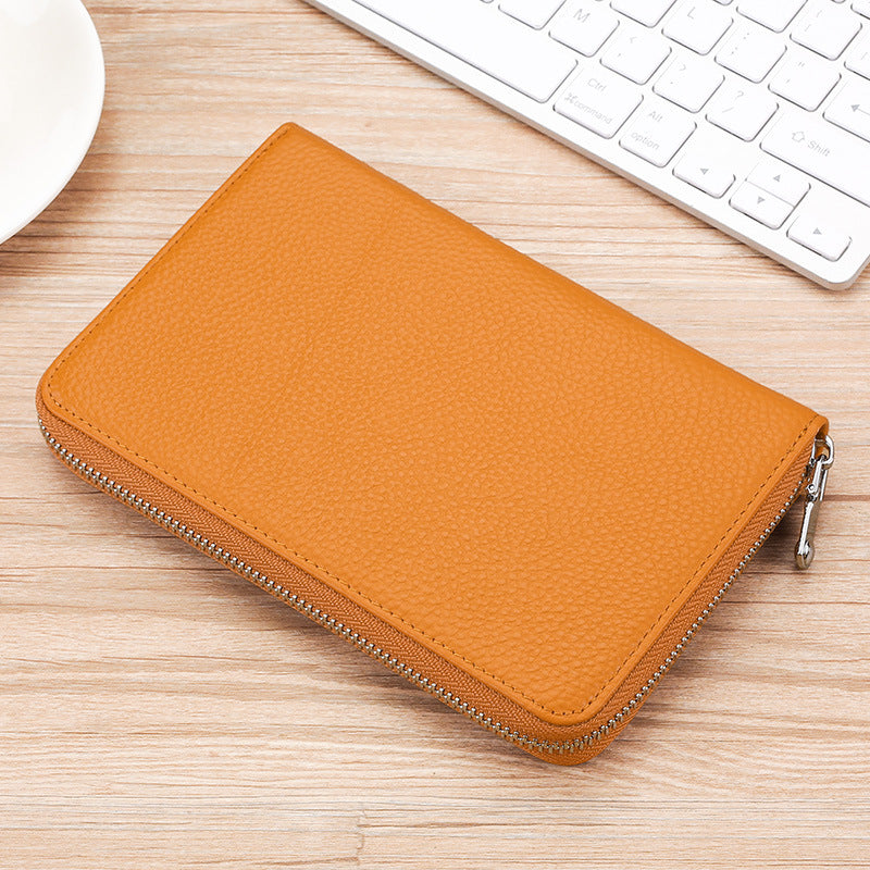 Premium Reißverschluss Leder Organizer