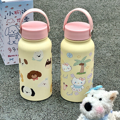 Damen Isoliertrinkflasche mit lustigem Katzenmotiv Brehn