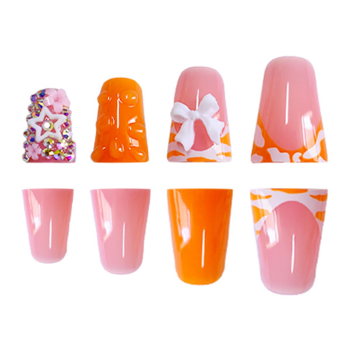 Kreative Press-On Nagelkunst Brehn