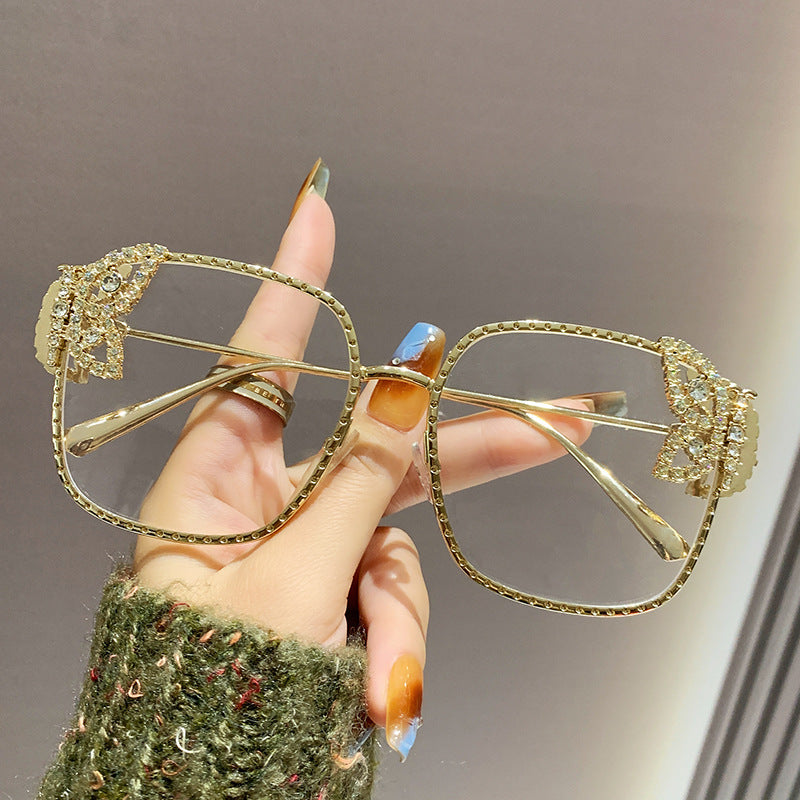 Damen extravagante Brille mit funkelnden Akzenten Brehn