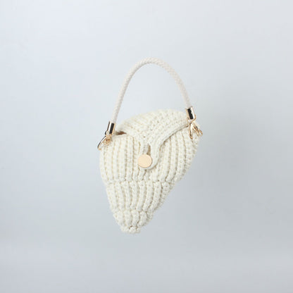 Handtasche Aus Hochwertigem Makramee mit Elegantem Verschluss Brehn