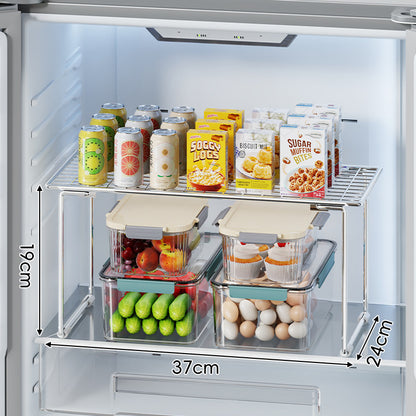 Verstellbarer erhöhter Chrom Kühlschrankregal Riser Organizer