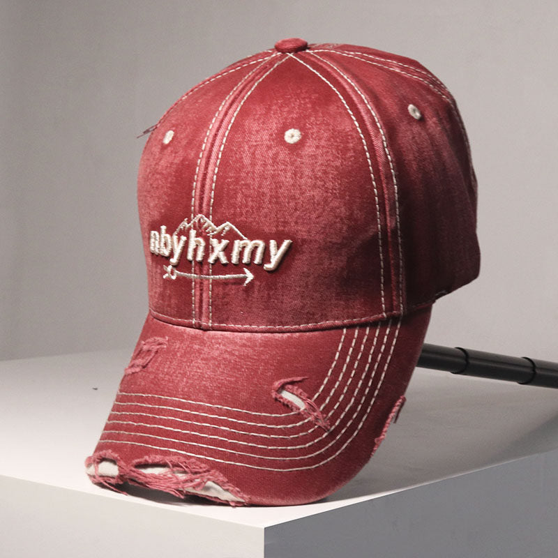 Herren Vintage Verwaschenes Denim Baseball Cap Brehn