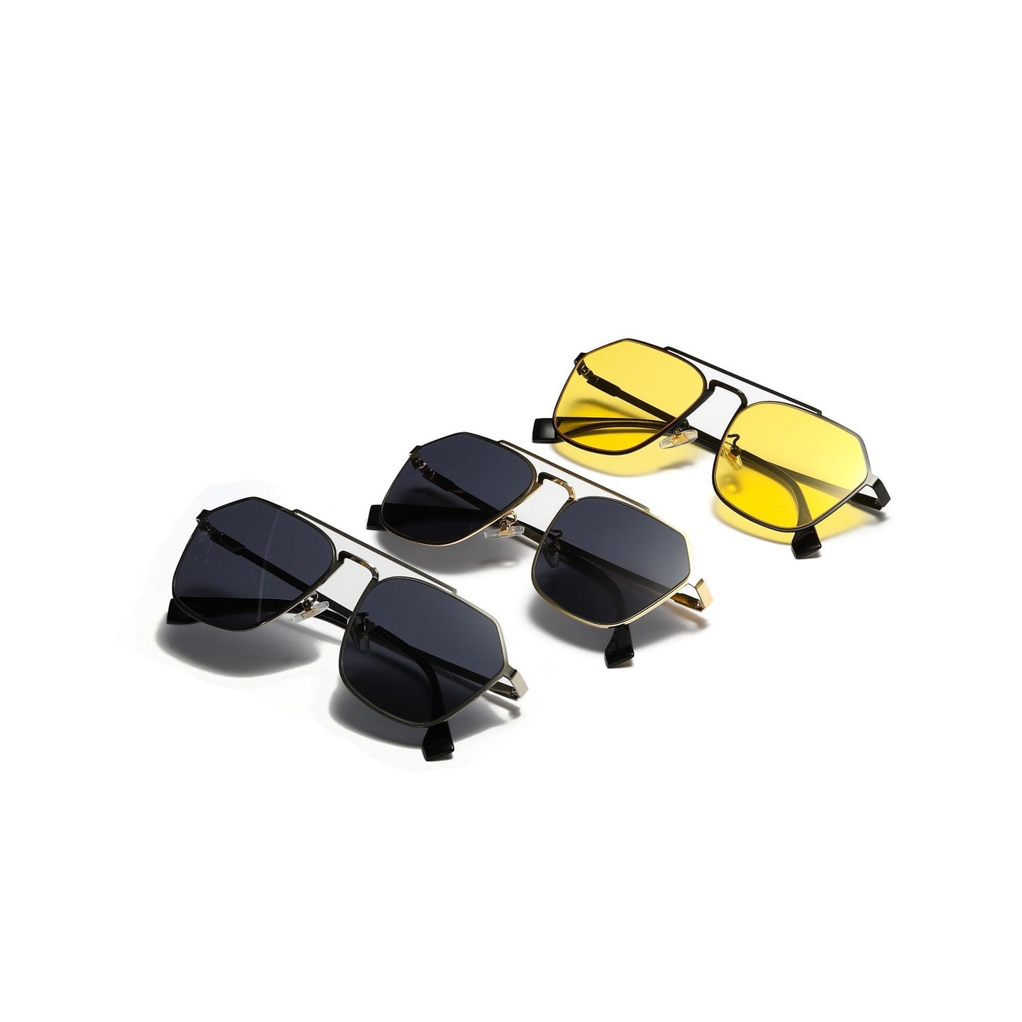 Damen modische Achtkant Sonnenbrille mit UV-Schutz Brehn