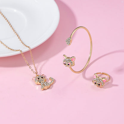 Verspieltes Katzen-Schmuckset Brehn