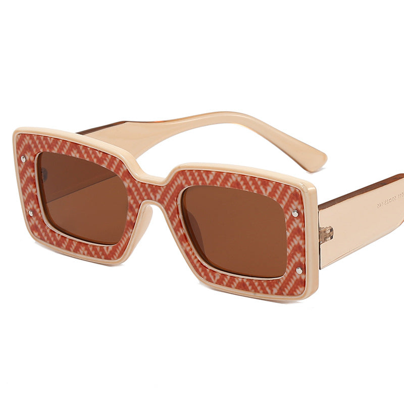 Damen Oversized Sonnenbrille im modernen Quadratrand Brehn