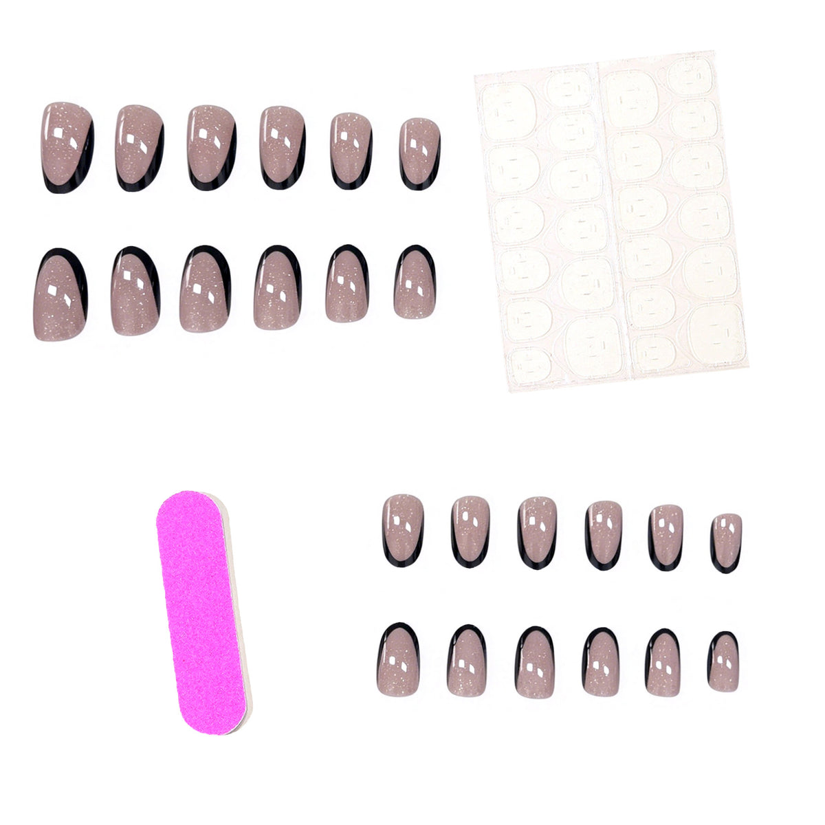 Glitzernde Ombre Stiletto Nagelverlängerungen Brehn