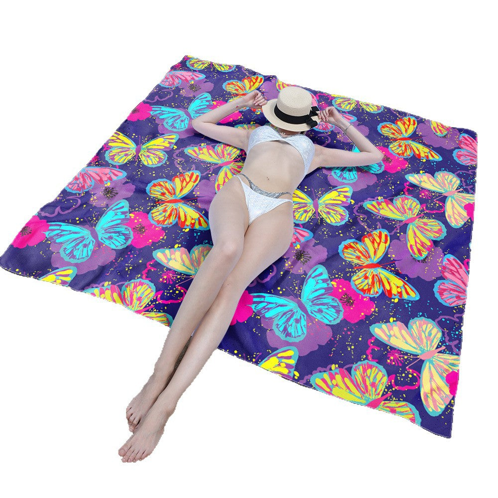 Strandtuch mit lebhaftem Schmetterlingsdesign Brehn