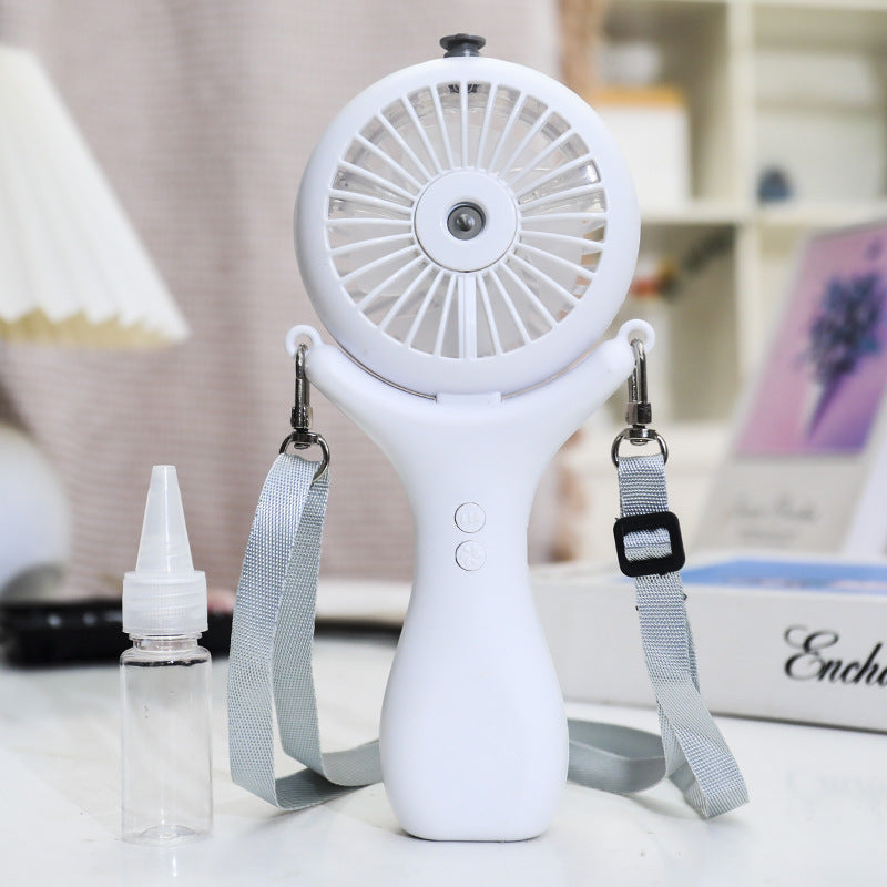 Tragbarer Mini-Lüfter für Damen mit Sprühfunktion und flexiblem Montagesystem Brehn