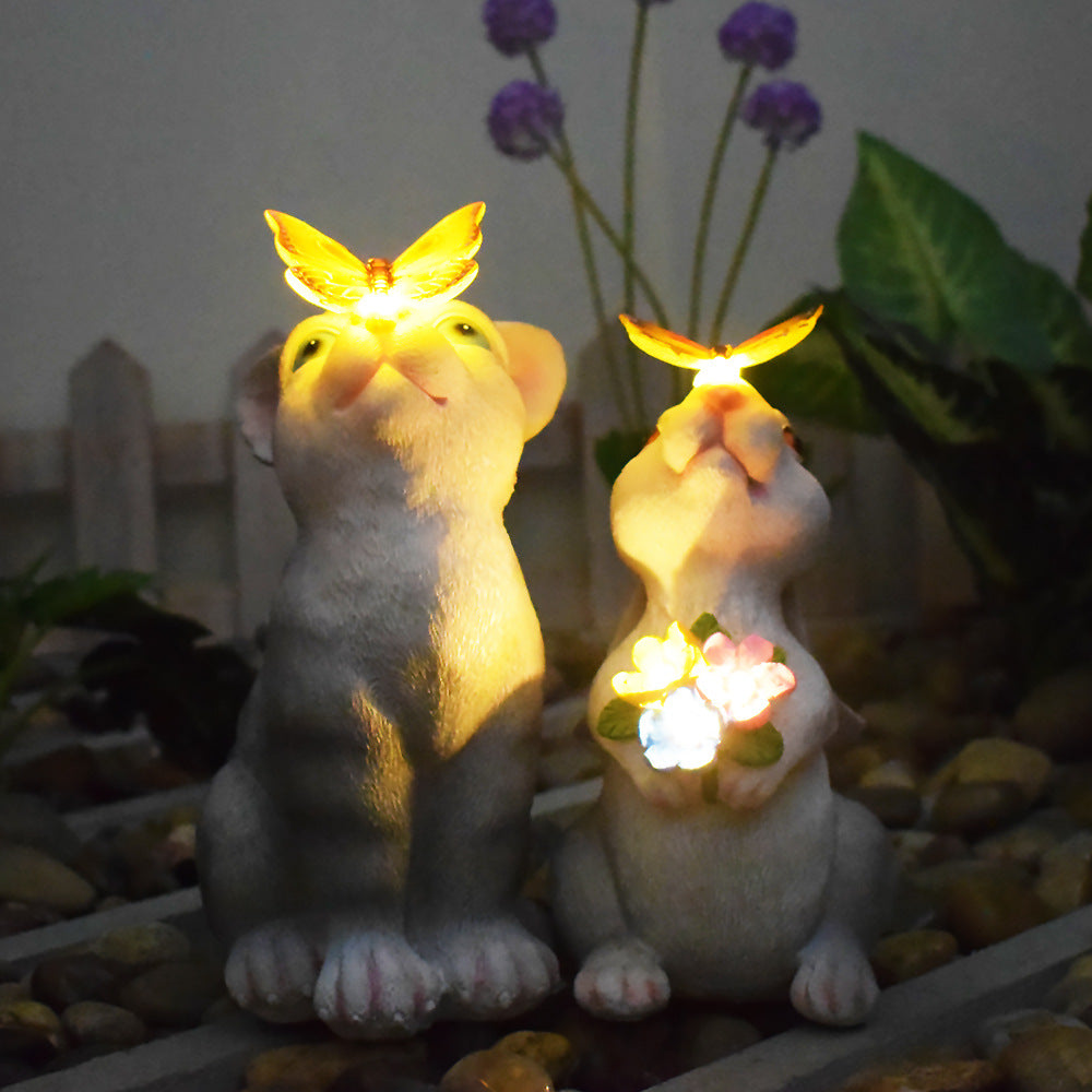 Solarbetriebene Sukkulent-Schildkröte Gartenpflanzer Nachtlicht Ornament Brehn