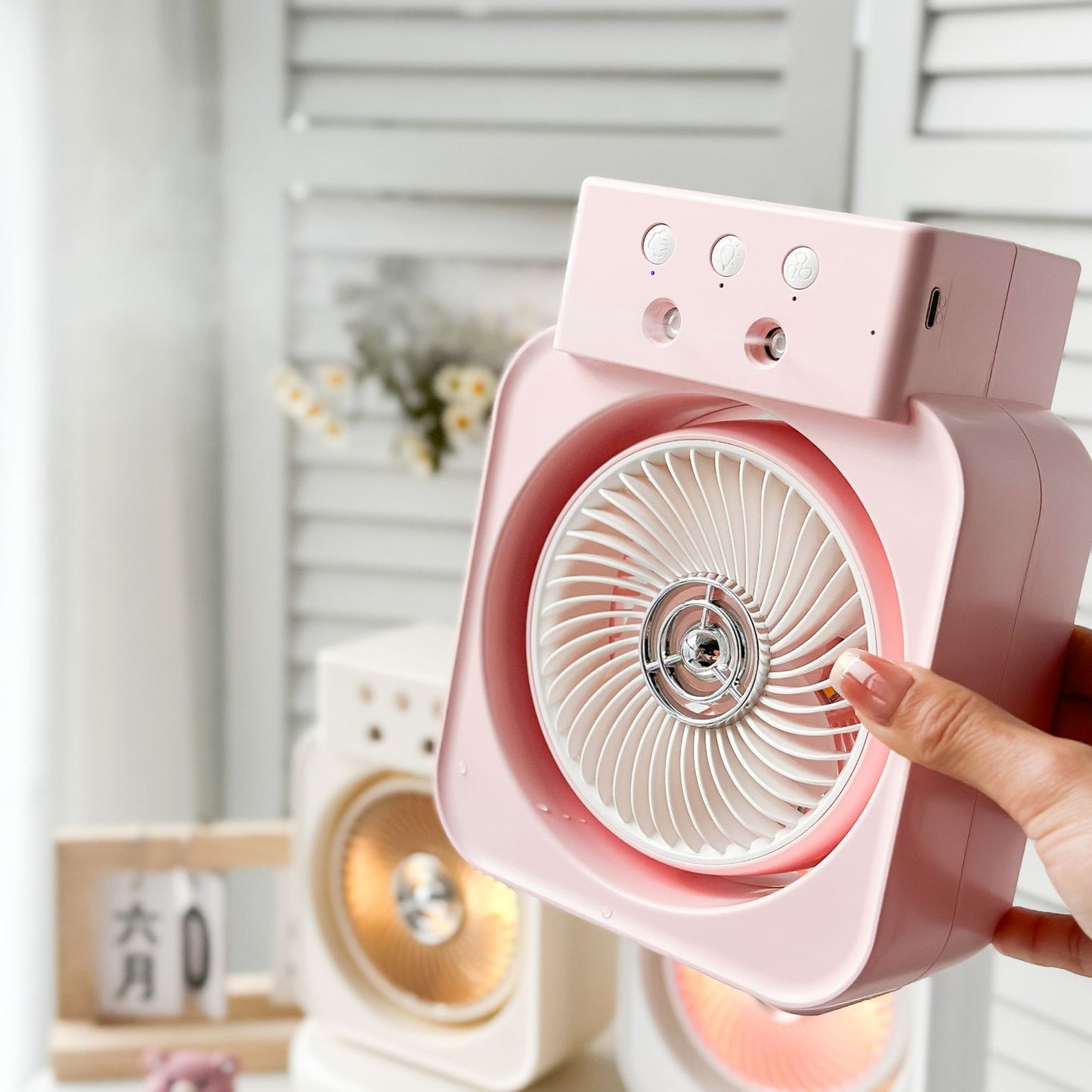 Damen tragbarer Mini-Lüfter mit USB-Ladefunktion Brehn
