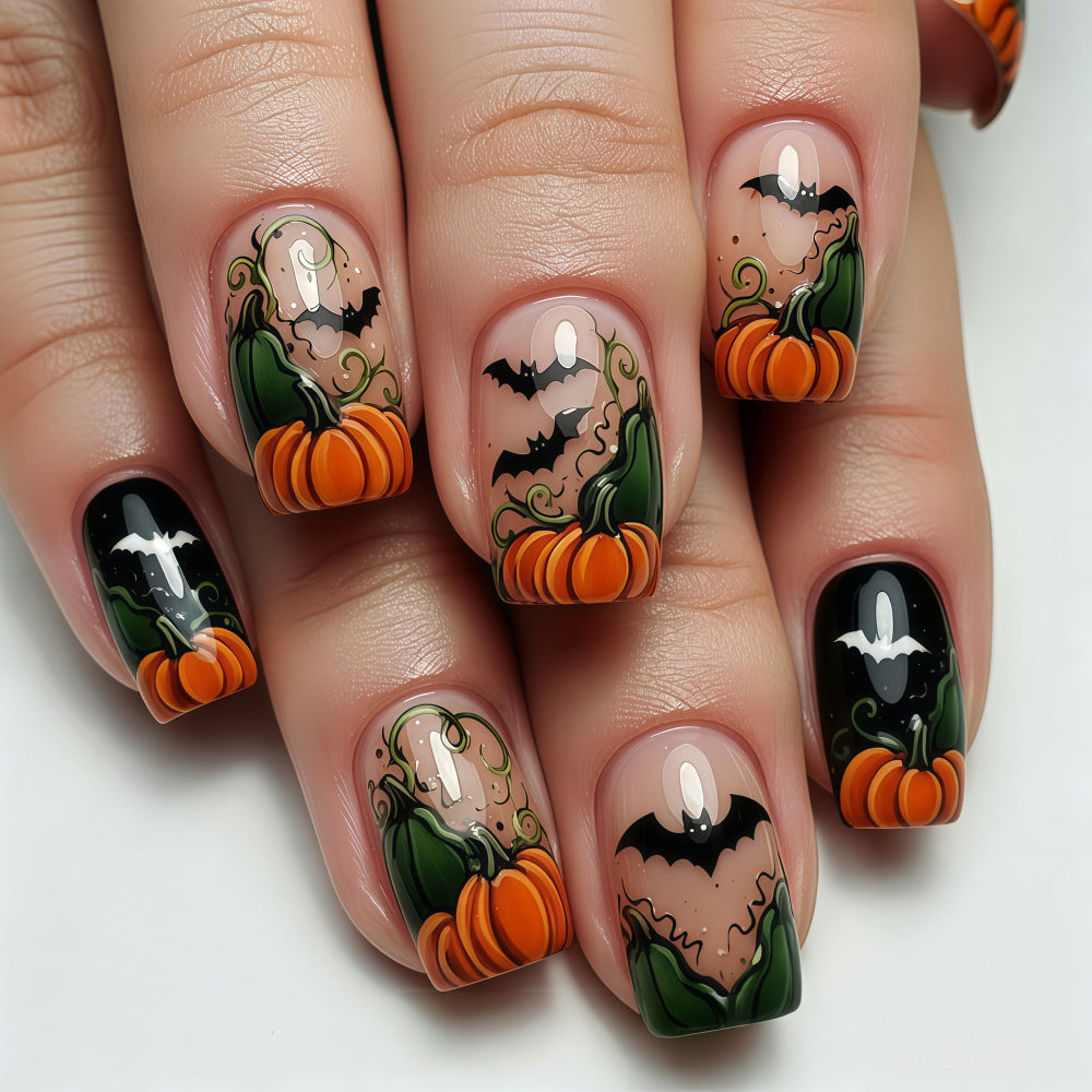 Kunstnagelset mit Halloween-Motiv Brehn