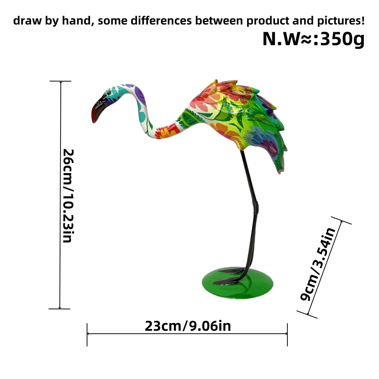 Künstlerisch gestaltete Flamingo Skulptur Brehn
