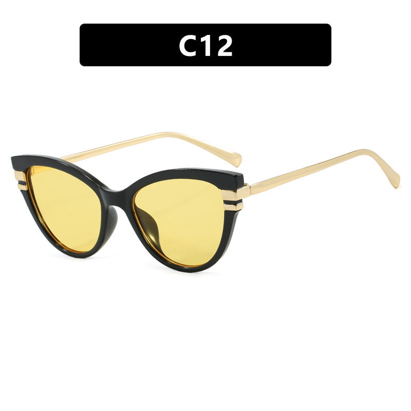 Damen Cat-Eye Sonnenbrille mit eleganten Metallakzenten Brehn