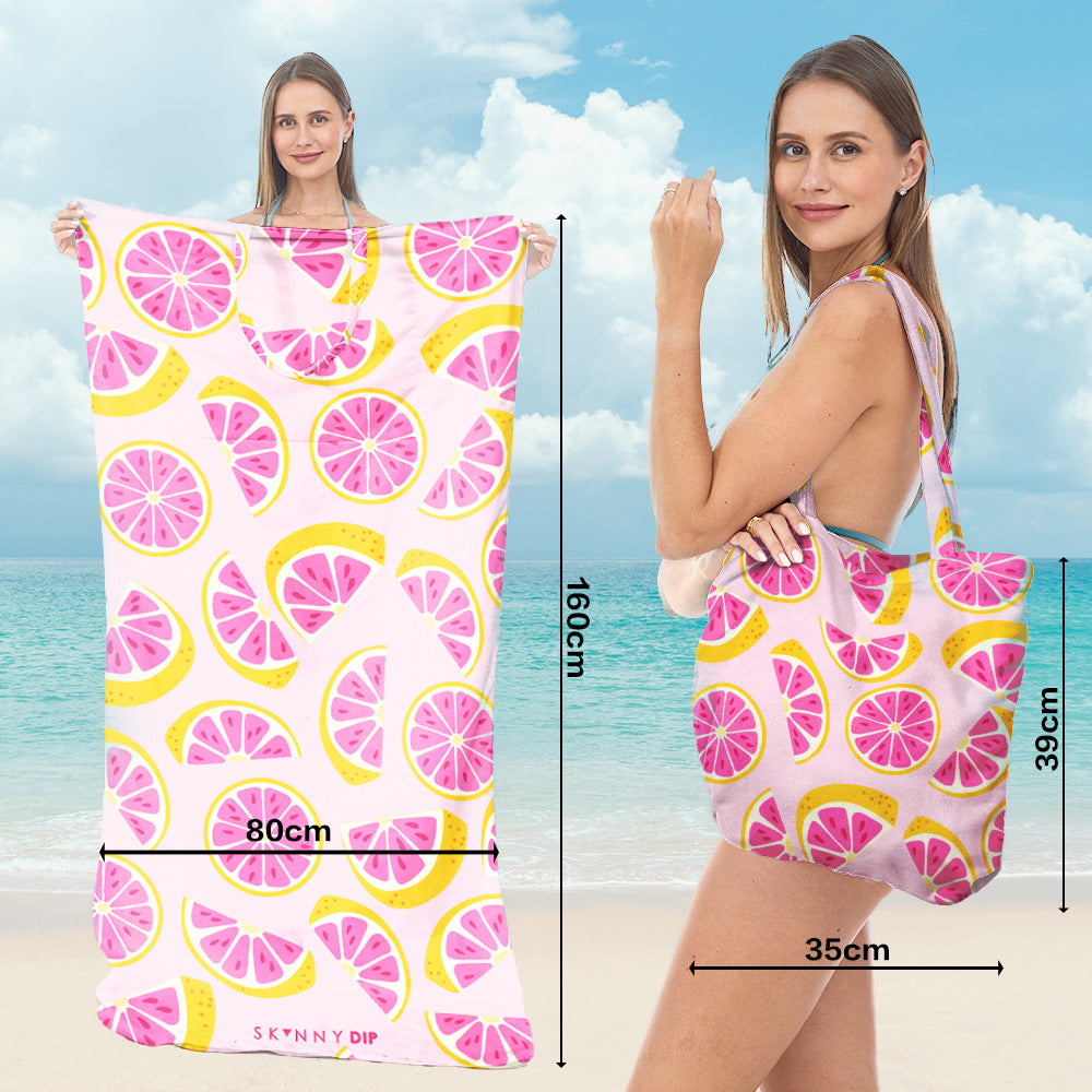 Strandtuch mit stylischer Tragetasche Brehn