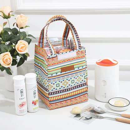 Blumenmuster Isolierter Lunch Tote Brehn