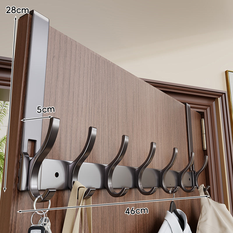 Über-Tür Schwerlast Metall Mantel- & Zubehörhakenregal mit langem Kleiderbügel