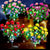 Solarbetriebene realistische Kamellien Blumen Gartenstecklichter mit verstellbaren LED-Köpfen und Edelstahlspike Brehn
