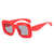 Damen stilvolle quadratische Sonnenbrille mit breitem Rahmen Brehn