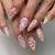 Künstlerisches floral gemustertes Press-On Nagelset Brehn