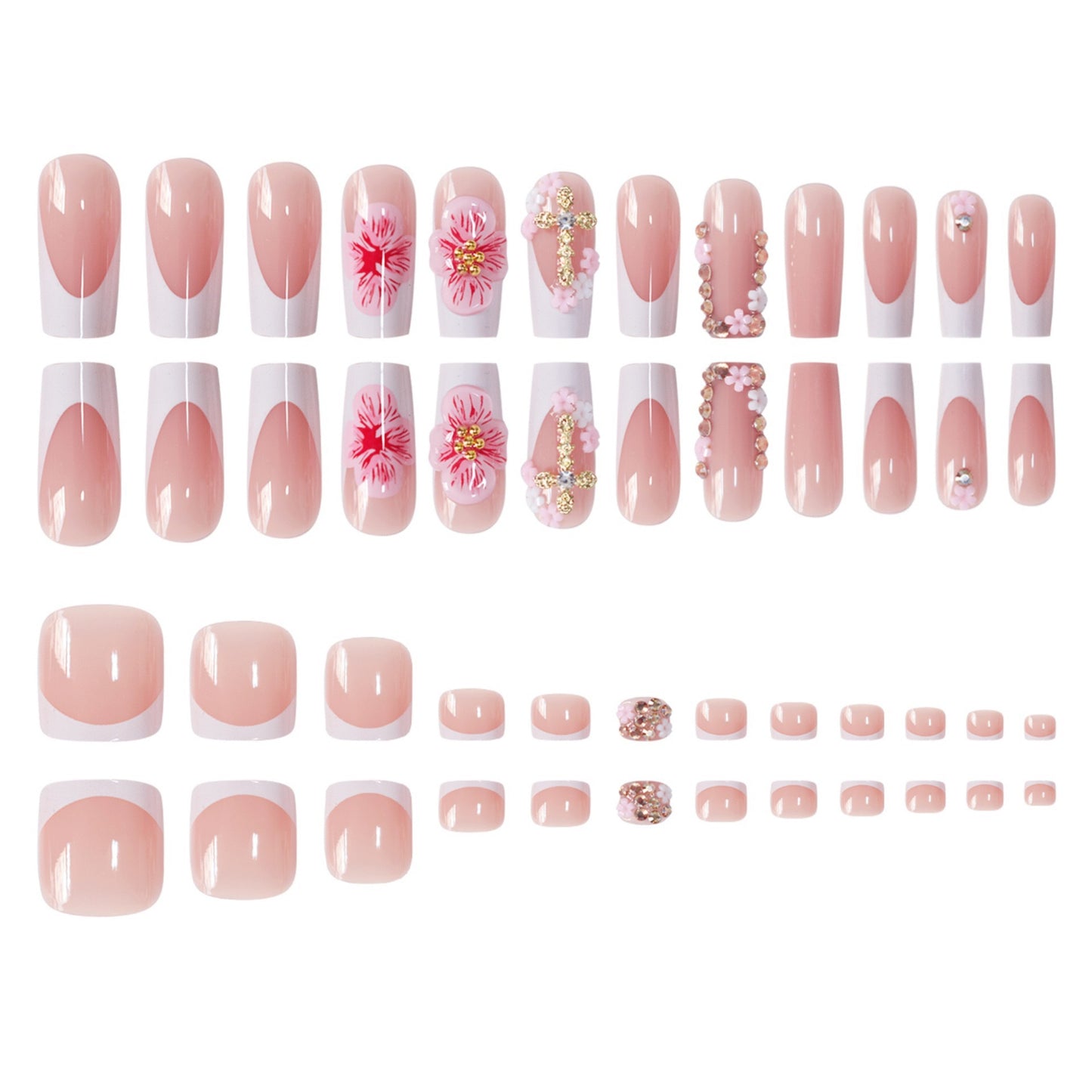Dekorative florale Acryl-Nagelkunstverlängerungen Brehn