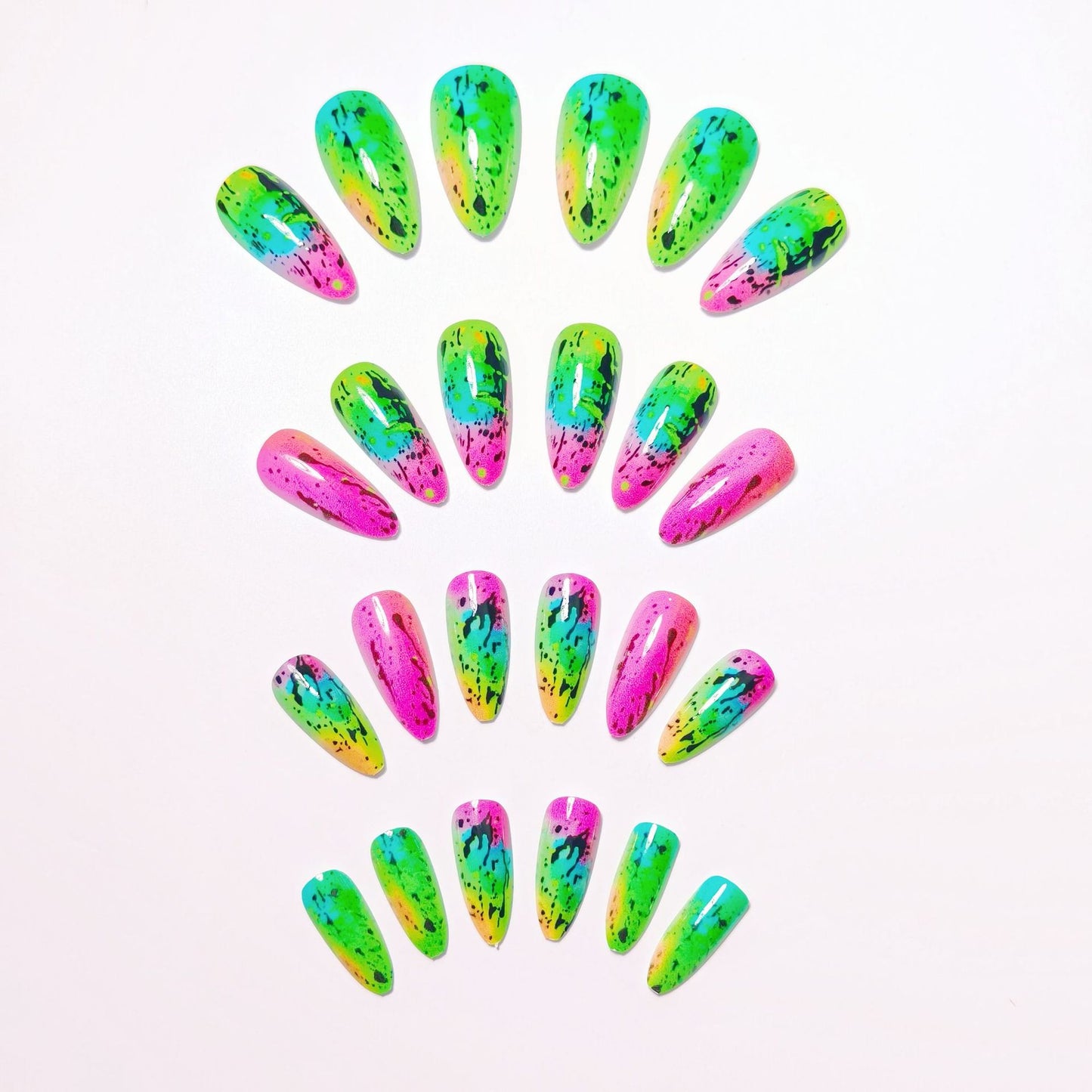 Kreative Neon Nagelkunst Brehn