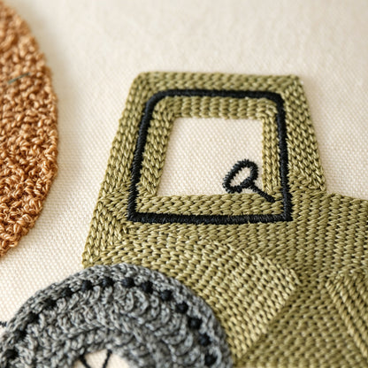 Herbst besticktes Kürbis Traktor Leinen Wurf Kissen