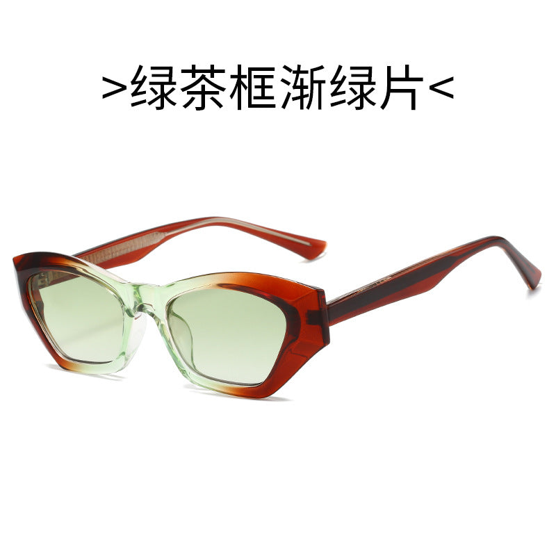 Damen Cat-Eye Sonnenbrille mit modernen transparenten Akzenten Brehn