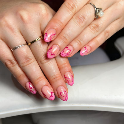 Herz Design Press-On Nagelkunst Set