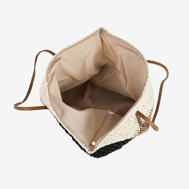 Damen Mode-Tasche aus handgefertigtem Naturmaterial mit Streifenmuster Brehn