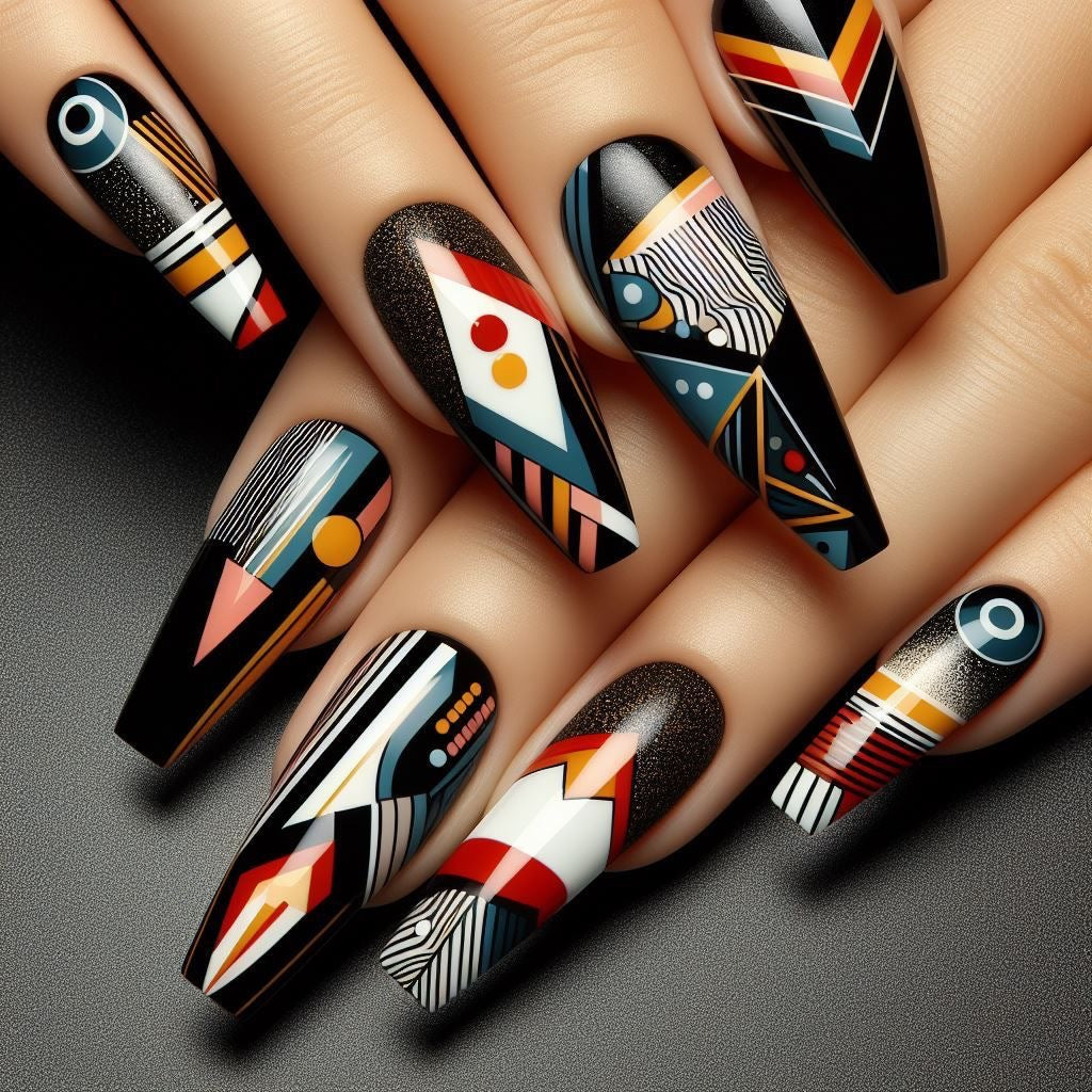 Kunstnägel mit kreativem Tribal-Design Brehn
