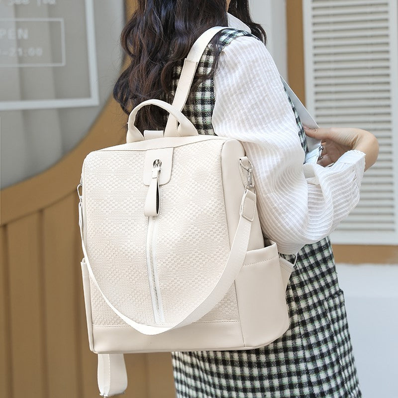 Texturierte Mehrfachtaschen-Rucksack Brehn