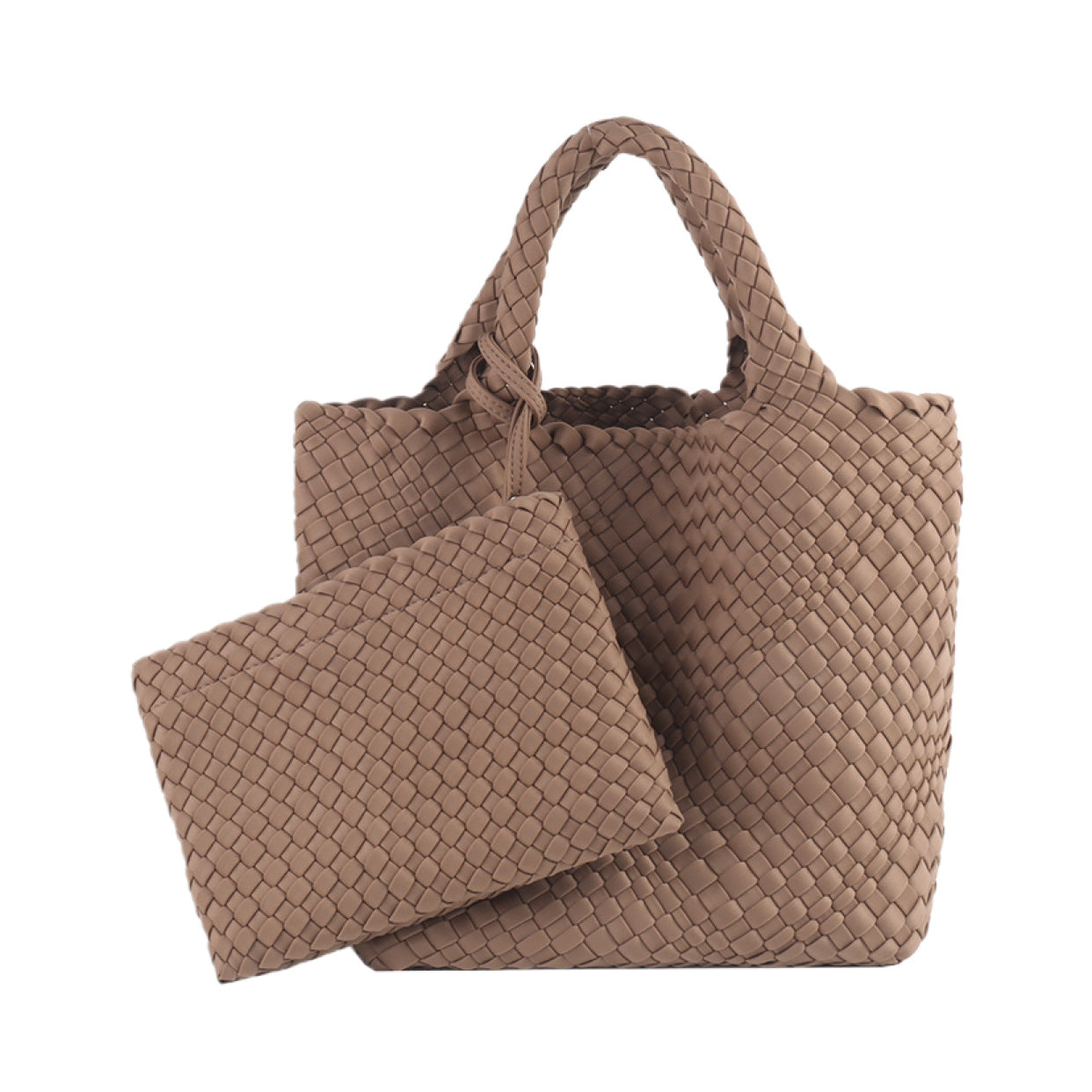 Geflochtene Handtasche mit Abnehmbarer Clutch Brehn